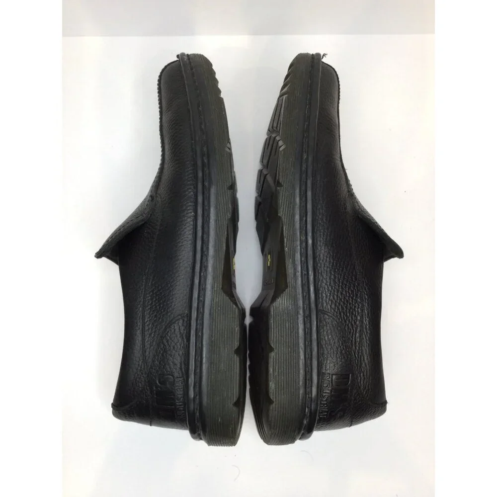 Dr Martens Norfolk Black Leather Slip On Work Shoes Size 9 Air Wair Industrial